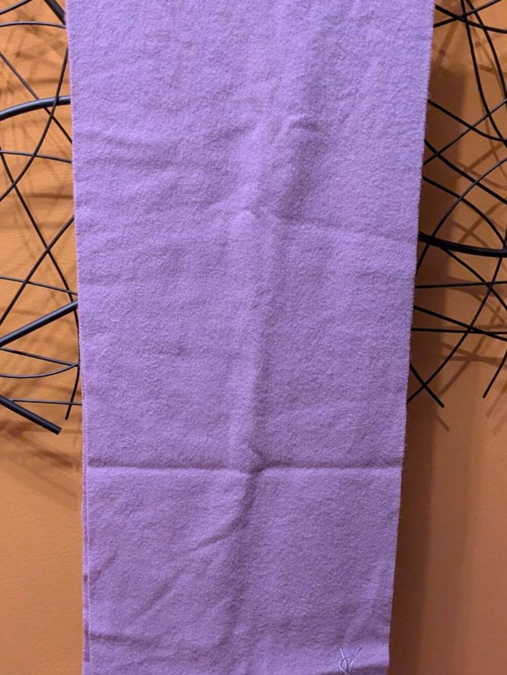 Lilac Wool Cashmere Fringe Scarf 64 x 12